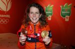 Schiphol 21 februari 2022
De olympische sporters en medaille winnaars komen terug uit Peking en worden gehuldigd in het Hilton Hotel. Ireen Wust
