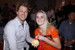 Schiphol 21 februari 2022
De olympische sporters en medaille winnaars komen terug uit Peking en worden gehuldigd in het Hilton Hotel. Irene Schouten met partner vriend Verloofde Dirkjan Mak