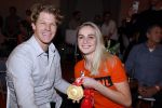Schiphol 21 februari 2022
De olympische sporters en medaille winnaars komen terug uit Peking en worden gehuldigd in het Hilton Hotel. Irene Schouten met partner vriend Verloofde Dirkjan Mak