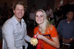 Schiphol 21 februari 2022
De olympische sporters en medaille winnaars komen terug uit Peking en worden gehuldigd in het Hilton Hotel. Irene Schouten met partner vriend Verloofde Dirkjan Mak