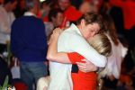 Schiphol 21 februari 2022
De olympische sporters en medaille winnaars komen terug uit Peking en worden gehuldigd in het Hilton Hotel. Irene Schouten met partner vriend Verloofde Dirkjan Mak