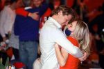 Schiphol 21 februari 2022
De olympische sporters en medaille winnaars komen terug uit Peking en worden gehuldigd in het Hilton Hotel. Irene Schouten met partner vriend Verloofde Dirkjan Mak