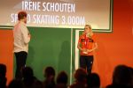 Schiphol 21 februari 2022
De olympische sporters en medaille winnaars komen terug uit Peking en worden gehuldigd in het Hilton Hotel. Irene Schouten met partner vriend Verloofde Dirkjan Mak