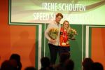 Schiphol 21 februari 2022
De olympische sporters en medaille winnaars komen terug uit Peking en worden gehuldigd in het Hilton Hotel. Irene Schouten met partner vriend Verloofde Dirkjan Mak
