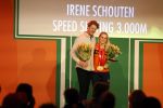 Schiphol 21 februari 2022
De olympische sporters en medaille winnaars komen terug uit Peking en worden gehuldigd in het Hilton Hotel. Irene Schouten met partner vriend Verloofde Dirkjan Mak
