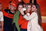 Schiphol 21 februari 2022
De olympische sporters en medaille winnaars komen terug uit Peking en worden gehuldigd in het Hilton Hotel. Jutta v Leerdam en vriendinnen
