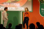Schiphol 21 februari 2022
De olympische sporters en medaille winnaars komen terug uit Peking en worden gehuldigd in het Hilton Hotel. Jutta v leerdam met vader