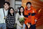Schiphol 21 februari 2022
De olympische sporters en medaille winnaars komen terug uit Peking en worden gehuldigd in het Hilton Hotel. Kaj Verbij met vriendin en familie
