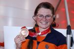 Schiphol 21 februari 2022
De olympische sporters en medaille winnaars komen terug uit Peking en worden gehuldigd in het Hilton Hotel. Kimberley Bos