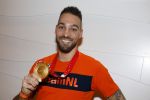 Schiphol 21 februari 2022
De olympische sporters en medaille winnaars komen terug uit Peking en worden gehuldigd in het Hilton Hotel. Kjeld Nuis