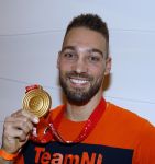 Schiphol 21 februari 2022
De olympische sporters en medaille winnaars komen terug uit Peking en worden gehuldigd in het Hilton Hotel. Kjeld Nuis