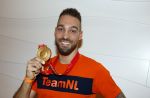 Schiphol 21 februari 2022
De olympische sporters en medaille winnaars komen terug uit Peking en worden gehuldigd in het Hilton Hotel. Kjeld Nuis