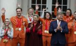 Den Haag 22 februari 2022
De nederlandse medaille winnaars zijn te gast bij Koning Willem Alexander en Koningin Maxima op paleis Noordeinde. Aanwezig oa Irene Schouten Suzanne Schulting Ireen Wust Thomas Krol Antoinette de Jong Marijke Groenewoud Selma Poutsma Yara v kerkhof Xandra Velzeboer Kimberley Bos Patrick Roest en Kjeld Nuis