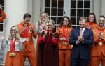 Den Haag 22 februari 2022
De nederlandse medaille winnaars zijn te gast bij Koning Willem Alexander en Koningin Maxima op paleis Noordeinde. Aanwezig oa Irene Schouten Suzanne Schulting Ireen Wust Thomas Krol Antoinette de Jong Marijke Groenewoud Selma Poutsma Yara v kerkhof Xandra Velzeboer Kimberley Bos Patrick Roest en Kjeld Nuis
