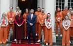 Den Haag 22 februari 2022
De nederlandse medaille winnaars zijn te gast bij Koning Willem Alexander en Koningin Maxima op paleis Noordeinde. Aanwezig oa Irene Schouten Suzanne Schulting Ireen Wust Thomas Krol Antoinette de Jong Marijke Groenewoud Selma Poutsma Yara v kerkhof Xandra Velzeboer Kimberley Bos Patrick Roest en Kjeld Nuis