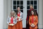 Den Haag 22 februari 2022
De nederlandse medaille winnaars zijn te gast bij Koning Willem Alexander en Koningin Maxima op paleis Noordeinde. Aanwezig oa Irene Schouten Suzanne Schulting Ireen Wust Thomas Krol Antoinette de Jong Marijke Groenewoud Selma Poutsma Yara v kerkhof Xandra Velzeboer Kimberley Bos Patrick Roest en Kjeld Nuis