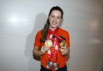 Schiphol 21 februari 2022
De olympische sporters en medaille winnaars komen terug uit Peking en worden gehuldigd in het Hilton Hotel. Suzanne Schulten