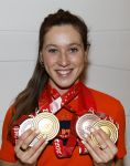 Schiphol 21 februari 2022
De olympische sporters en medaille winnaars komen terug uit Peking en worden gehuldigd in het Hilton Hotel. Suzanne Schulten