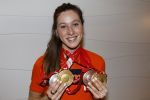 Schiphol 21 februari 2022
De olympische sporters en medaille winnaars komen terug uit Peking en worden gehuldigd in het Hilton Hotel. Suzanne Schulten
