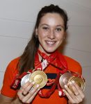 Schiphol 21 februari 2022
De olympische sporters en medaille winnaars komen terug uit Peking en worden gehuldigd in het Hilton Hotel. Suzanne Schulten
