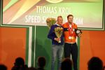 Schiphol 21 februari 2022
De olympische sporters en medaille winnaars komen terug uit Peking en worden gehuldigd in het Hilton Hotel. Thomas Krol met zijn vader
