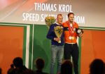 Schiphol 21 februari 2022
De olympische sporters en medaille winnaars komen terug uit Peking en worden gehuldigd in het Hilton Hotel. Thomas Krol met zijn vader