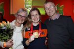 Schiphol 21 februari 2022
De olympische sporters en medaille winnaars komen terug uit Peking en worden gehuldigd in het Hilton Hotel. Yara v Kerkhof met ouders