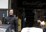 Amsterdam 21 februari 2023
Arie Boomsma op zijn bakfiets onderweg naar Vondelgym.