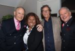 Renkum, 26 Februari 2023
Feest tgv 55 jaar samen  Ronnie Tober en Jan Jochems.
Justine Pelmelay met vriend Ronnie Tober en Jan Jochems