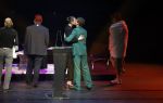 Leusden 6 maart 2023
Uitreiking Edisons in het AFAS theater .
Maan en haar vriend Goldband-zanger Karel Gerlach op de edisons. Goldband is de grote winnaar met m,eerdere edisons