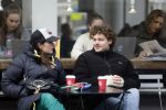 Amsterdam 8 maart 2023
Soy Kroon en Tina de Bruin op terras in Amsterdam zuid