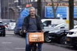Amsterdam 15 februari 2023
Victor Reinier op de fiets in Amsterdam zuid.