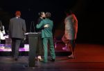 Leusden 6 maart 2023
Uitreiking Edisons in het AFAS theater .
Maan en haar vriend Goldband-zanger Karel Gerlach op de edisons. Goldband is de grote winnaar met m,eerdere edisons