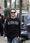 Amsterdam 20 januari 2024
Bas Smit en Zeus met Alter Ego truien op de cornelis schuytstraat