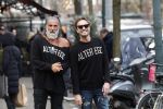 Amsterdam 20 januari 2024
Bas Smit en Zeus met Alter Ego truien op de cornelis schuytstraat