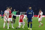 Amsterdam, 3 Februari 2024 AJAX-PSV, eindstand 1-1
Kompetitie Seizoen 2023-2024
Ismael Saibari  Jordan Henderson en Kenneth Taylor