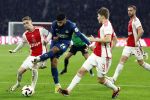 Amsterdam, 3 Februari 2024 AJAX-PSV, eindstand 1-1
Kompetitie Seizoen 2023-2024
Ismael Saibari Anton Gaaei Jordan Henderson en Kenneth Taylor