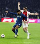 Amsterdam, 3 Februari 2024 AJAX-PSV, eindstand 1-1
Kompetitie Seizoen 2023-2024
Ismael Saibari en Jordan Henserson