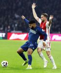 Amsterdam, 3 Februari 2024 AJAX-PSV, eindstand 1-1
Kompetitie Seizoen 2023-2024
Ismael Saibari en Jordan Henserson