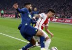Amsterdam, 3 Februari 2024 AJAX-PSV, eindstand 1-1
Kompetitie Seizoen 2023-2024
Ismael Saibari en Tristan Gooijer