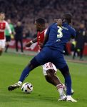 Amsterdam, 3 Februari 2024 AJAX-PSV, eindstand 1-1
Kompetitie Seizoen 2023-2024
Jordan Henderson en Jordan Teze