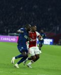 Amsterdam, 3 Februari 2024 AJAX-PSV, eindstand 1-1
Kompetitie Seizoen 2023-2024
Jordan Teze met Steven Bergwijn