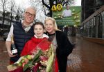 Hilversum 29 februari 2024
Presentatie Billboard van Rudolph v Veen die 40 jaar kok is . Rudolph v Veen met zijn vrouw en zoon