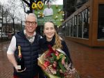 Hilversum 29 februari 2024
Presentatie Billboard van Rudolph v Veen die 40 jaar kok is . Rudolph v Veen met  Kiki Bours van 24 kitchen