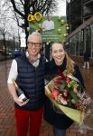 Hilversum 29 februari 2024
Presentatie Billboard van Rudolph v Veen die 40 jaar kok is . Rudolph v Veen met  Kiki Bours van 24 kitchen
