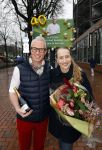 Hilversum 29 februari 2024
Presentatie Billboard van Rudolph v Veen die 40 jaar kok is . Rudolph v Veen met  Kiki Bours van 24 kitchen