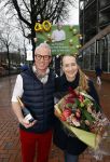 Hilversum 29 februari 2024
Presentatie Billboard van Rudolph v Veen die 40 jaar kok is . Rudolph v Veen met  Kiki Bours van 24 kitchen