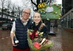 Hilversum 29 februari 2024
Presentatie Billboard van Rudolph v Veen die 40 jaar kok is . Rudolph v Veen met  Kiki Bours van 24 kitchen
