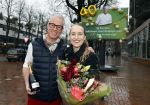 Hilversum 29 februari 2024
Presentatie Billboard van Rudolph v Veen die 40 jaar kok is . Rudolph v Veen met  Kiki Bours van 24 kitchen