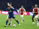Amsterdam, 3 Februari 2024 AJAX-PSV, eindstand 1-1
Kompetitie Seizoen 2023-2024
Sergino Dest en Anton Gaaei